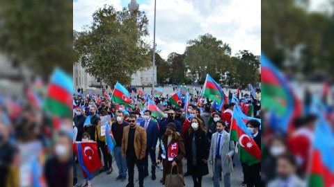  İstanbulda Azərbaycana dəstək aksiyası keçirilib - FOTO