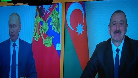 İlham Əliyevlə Putin bəyanat imzaladılar