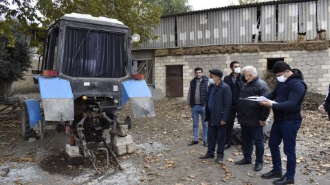 Ermənistanın təcavüzü nəticəsində Bərdəyə dəymiş ziyanın qiymətləndirilməsi aparılır