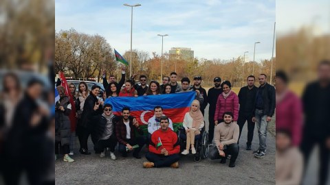 Münhendə qələbə yürüşü keçirilib - FOTO
