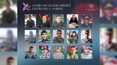 Təhsil naziri şəhid olan müəllimlərlə bağlı paylaşım etdi