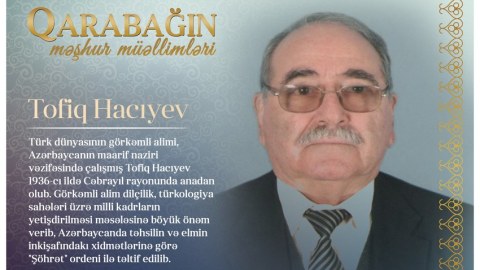 “Qarabağın məşhur müəllimləri” - Tofiq Hacıyev
