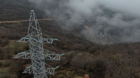 Şuşaya 110 kV-luq yüksəkgərginlikli elektrik xətti çəkilir - VİDEO