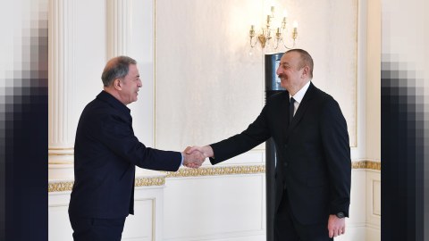 İlham Əliyev Hulusi Akarı qəbul etdi - FOTOLAR