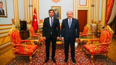 Elşad Eyvazlı Türkiyə parlamentinin sədri ilə görüşüb