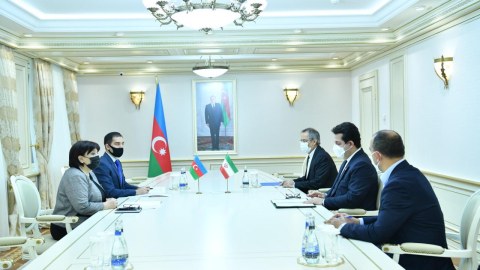 Sahibə Qafarova İran səfiri ilə görüşüb