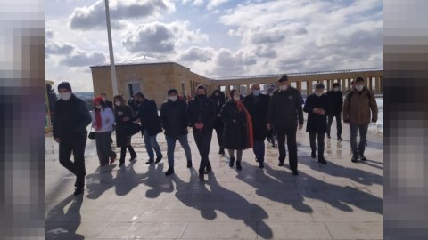 Azərbaycanlı jurnalistlər Atatürkün və Rəsulzadənin məzarını ziyarət etdilər 