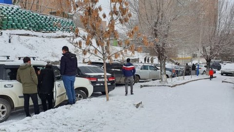 Qar Yerevan yollarında hərəkəti iflic etdi - FOTO