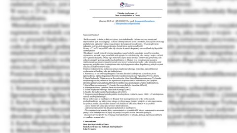 Soydaşlarımız Polşa seymini Xocalı soyqırımını tanımağa çağırıblar