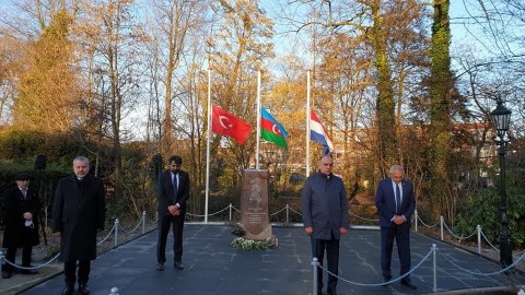 Haaqada Xocalı abidəsi ucaldıldı - FOTO
