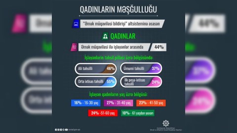 Azərbycanda işləyən qadınların yaş STATİSTİKASI
