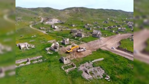 Xudafərin-Qubadlı-Laçın yolunun tikintisinə başlanıldı - FOTOLAR