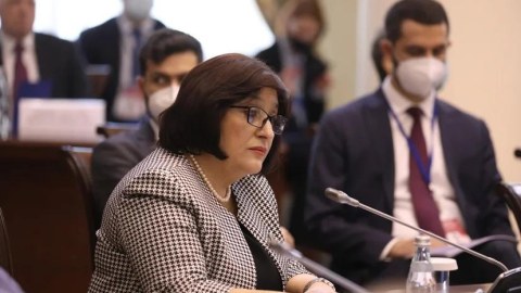 Spiker Sahibə Qafarova beynəlxalq konfransda çıxış etdi - FOTOLAR
