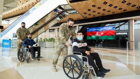 Ağır yaralanan daha 13 qazi Türkiyəyə göndərilib - FOTO