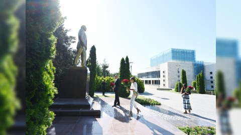 Prezident və xanımı Qəbələdə səfərdədir