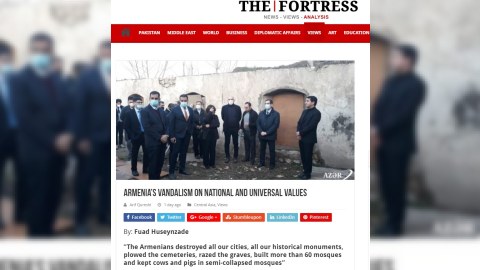 Erməni vandallığı Pakistan mediasında işıqlandırıldı