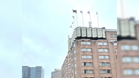 Stokholmda Azərbaycan bayrağı ucaldıldı - FOTO