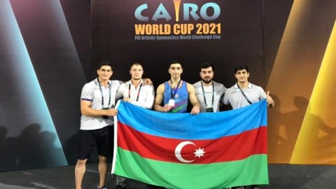Gimnastımız Dünya Kubokunda fəxri kürsüyə qalxdı