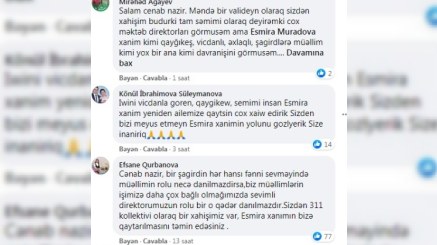 Bakıda məktəb direktoru işdən çıxdı - Valideynlər etiraz etdi
