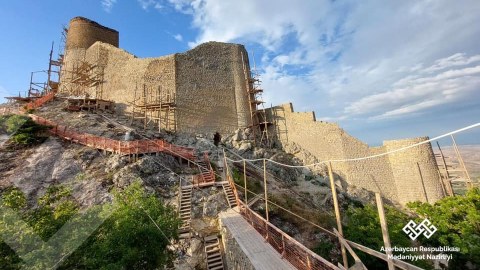 “Çıraqqala”dakı bərpa-konservasiya işlərindən son görüntlər - FOTO