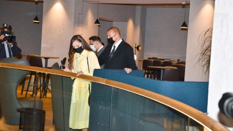 Prezident və xanımı yeni hotelin açılışında - FOTOLAR