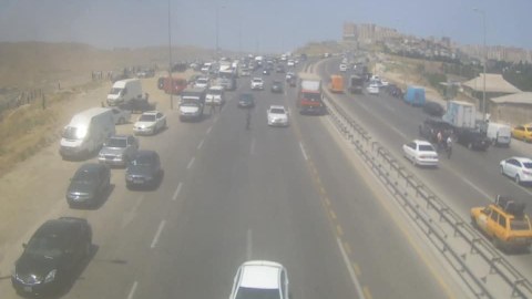 Bakı Dairəvi yolda qəza tıxaca səbəb oldu 