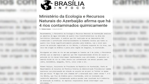 Braziliyalı ictimai fəal Oxçuçayın çirkləndirilməsinə son qoyulmasını tələb etdi - FOTO
