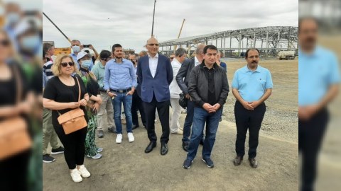 Səfirlər Füzuli Beynəlxalq Hava Limanının tikintisi ilə tanış olublar