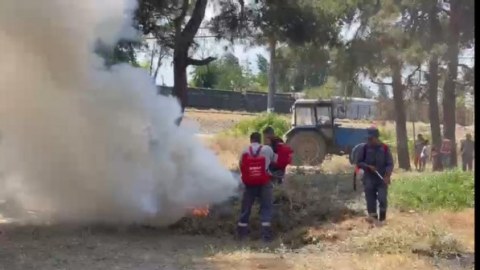 Meşə yanğınları ilə bağlı təlim keçirildi - FOTOLAR