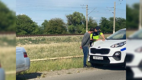 Şəmkirdə kəmər taxmayan sürücülər cərimələndi - FOTO