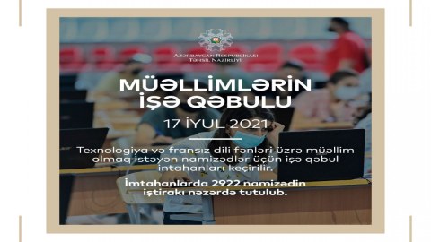 İki mindən çox namizəd müəllim olmaq üçün imtahan verəcək