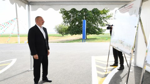   Ölkə başçısı yeni yolun açılışını etdi - FOTOLAR