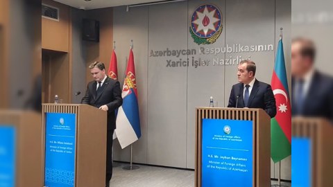 Nazirlər mətbuat konfransı keçirdi - VİDEO