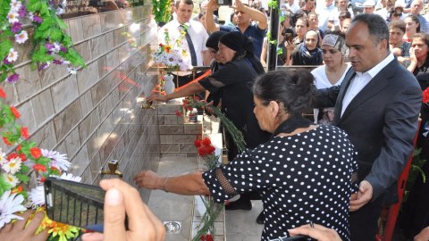 İcra başçısı şəhid bulağının açılışında - FOTOLAR