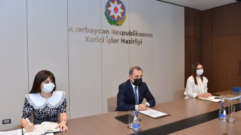 Nazir Bakını tərk edən diplomatla görüşdü - FOTO