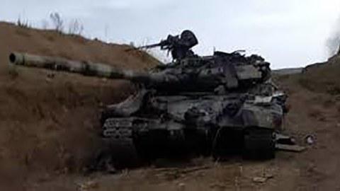 Ermənistan ordusunun tankı PARTLADI