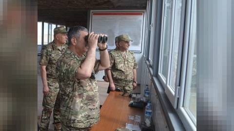 Kərim Vəliyevin Baş Qərargah rəisi kimi ilk görüntüsü - FOTO
