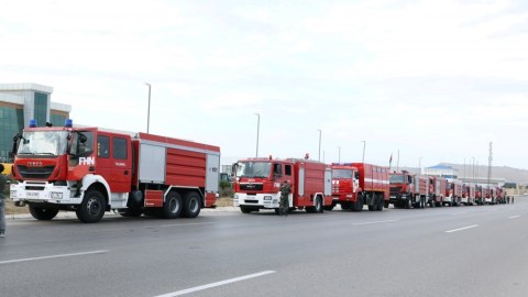 Növbəti qrup Türkiyəyə yola düşdü - 1 helikopter, 53 texnika, 220 yanğınsöndürən