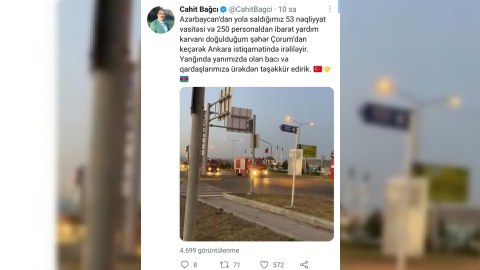 Cahit Bağçı Azərbaycana təşəkkür etdi