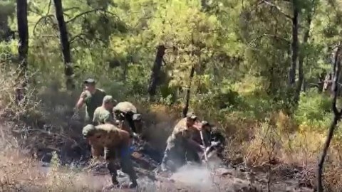FHN-in qrupu Denizlidə yanğınları söndürür