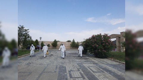 Hacıqabulda dezinfeksiya işləri davam edir - FOTO