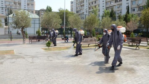 Nərimanovda dezinfeksiya işləri gücləndirilir - FOTO  