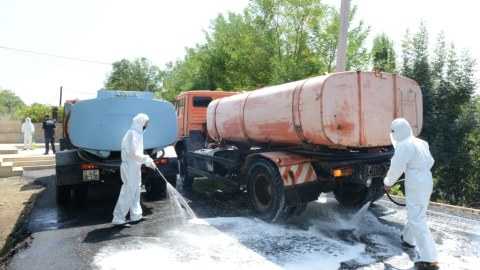 Lerikdə dezinfeksiya işləri davam etdirilir - FOTOLAR