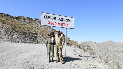 Prezident birinci xanımla Kəlbəcər və Laçına getdi