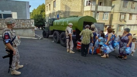 Rus sülhməramlıları Qarabağ ermənilərinin su problemini həll edir