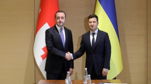 Zelenski Qaribaşvili ilə görüşdü