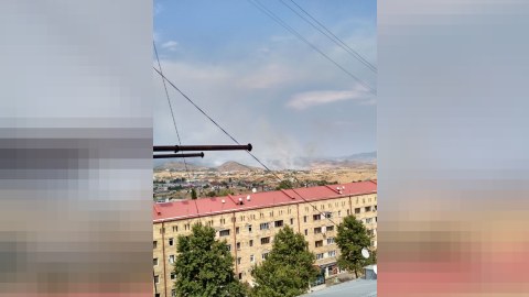 Xankəndi yaxınlığında güclü partlayışlar - FOTO