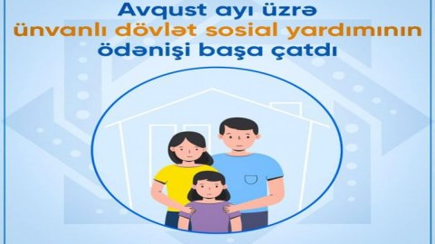 Ünvanlı sosial yardımın ödənilməsi başa çatdı