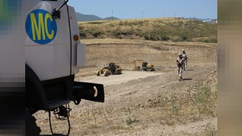Sülhməramlılar Ağdərədə su anbarının tikintisinə nəzarət edir