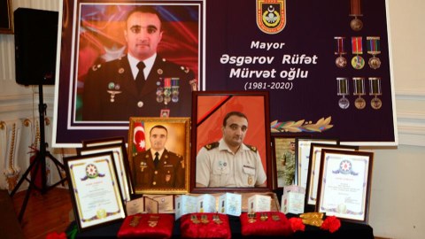Şəhid mayorun doğum günündə xatirəsi anıldı - VİDEO